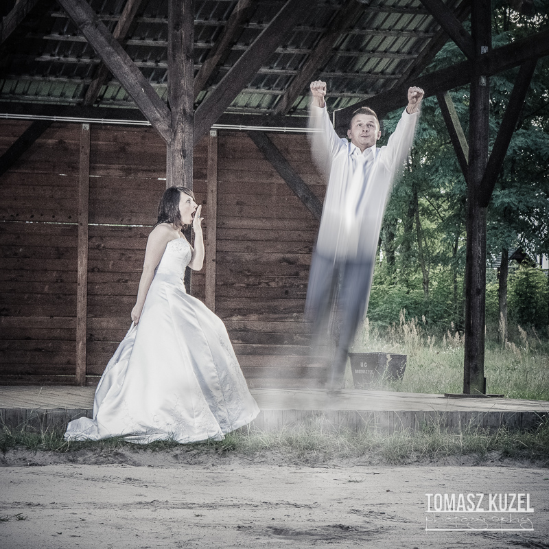 tomasz kuzel photographie, mariage, pologne, slub, superman, sesja, latajacy, pan mlody,